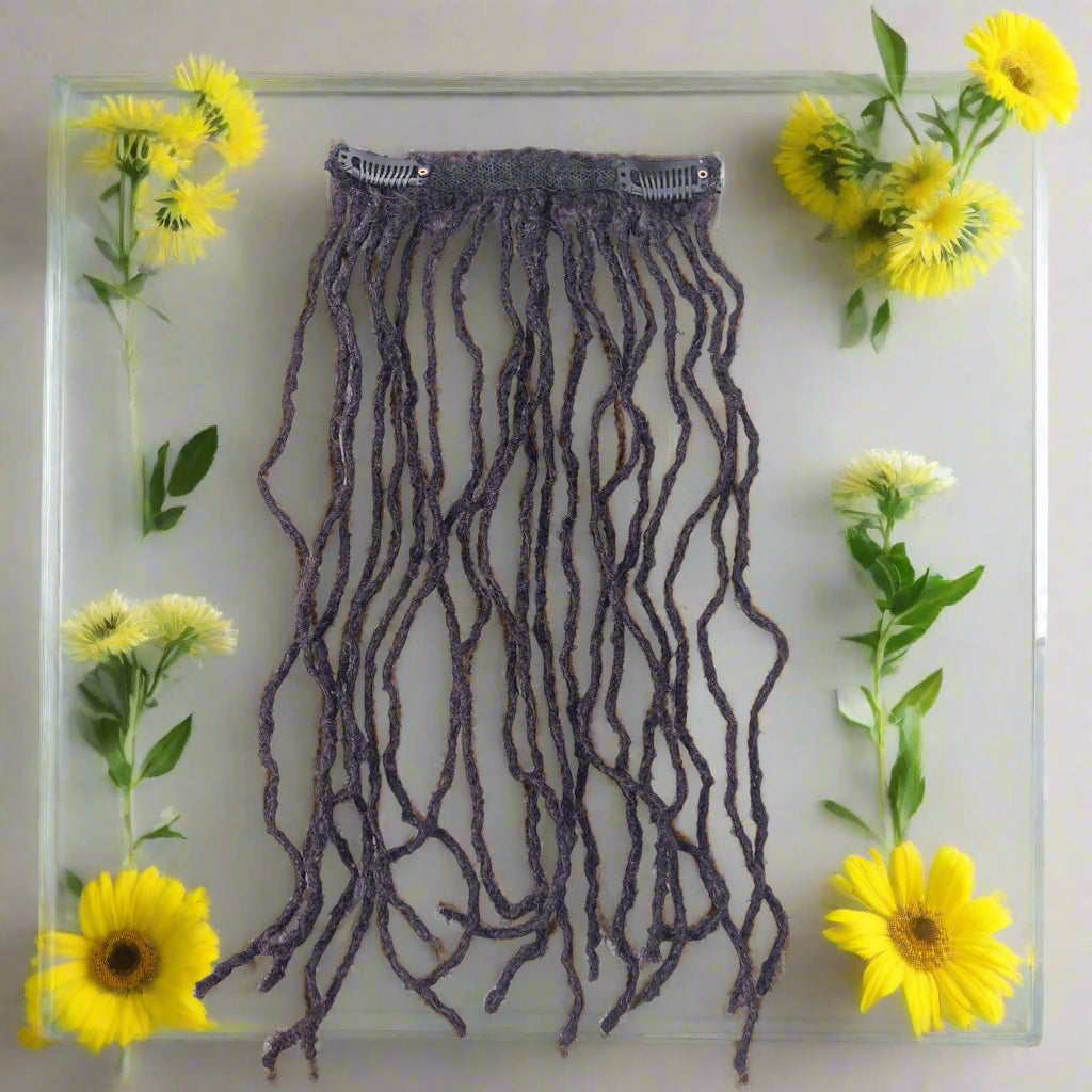 Dreadlock clip in extensions- 2 clip single track