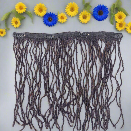 Dreadlock clip in extensions- 4 clip single track