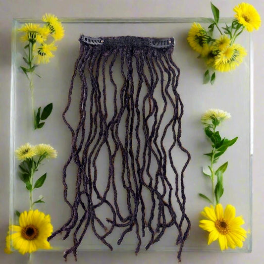 Dreadlock clip in extensions- 2 clip single track